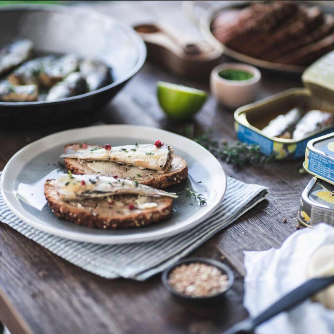 Sardinen mit Fassbutter zum Braten