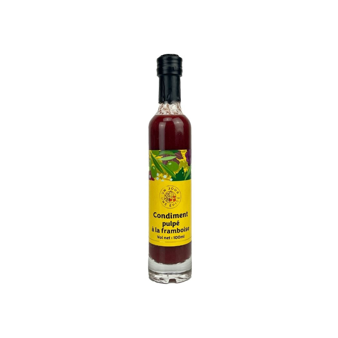 Essig aus pürierten Himbeeren
