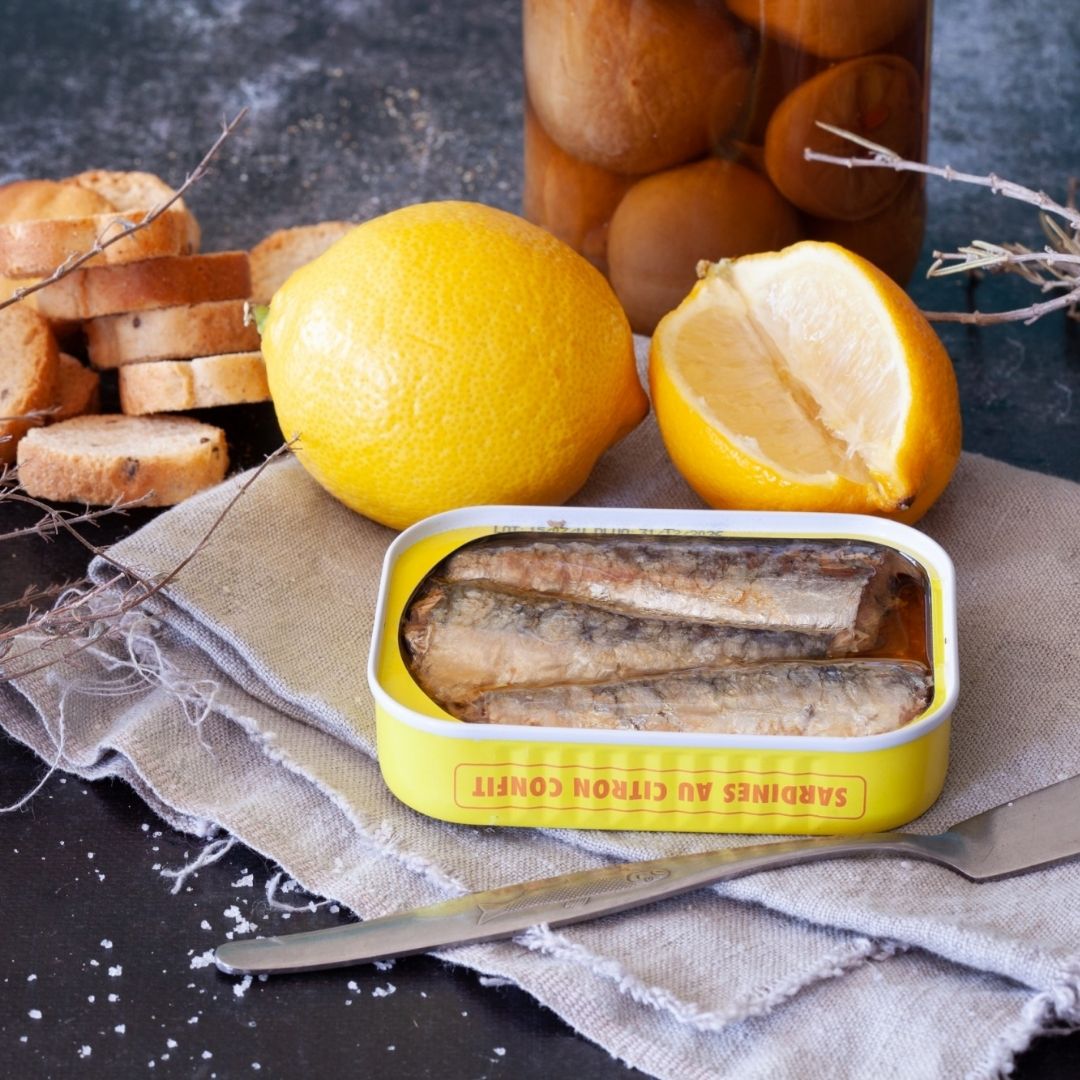 Sardinen mit confierter Zitrone