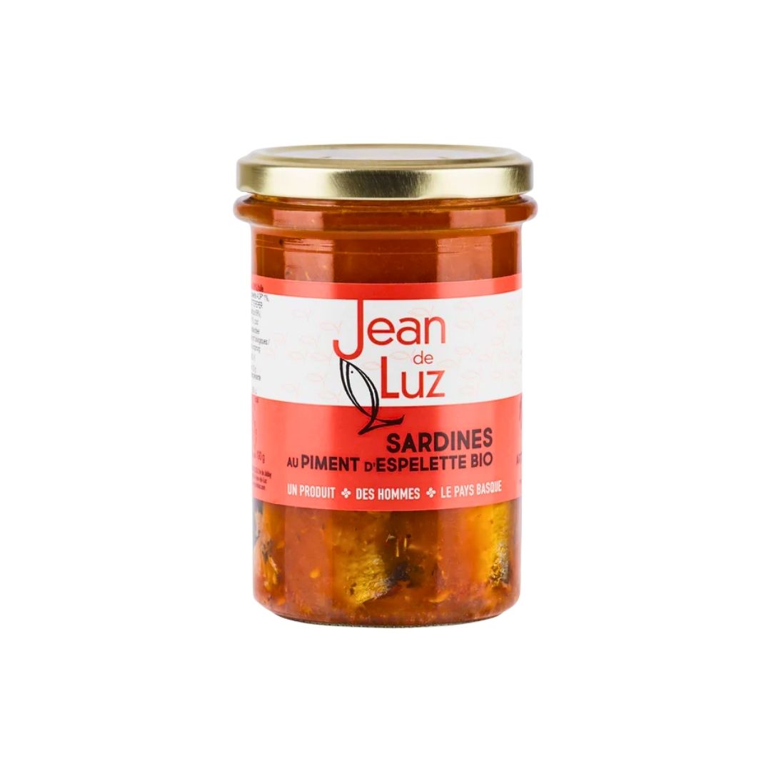 Sardinen in nativem BIO-Olivenöl mit BIO-Piment d'Espelette AOP
