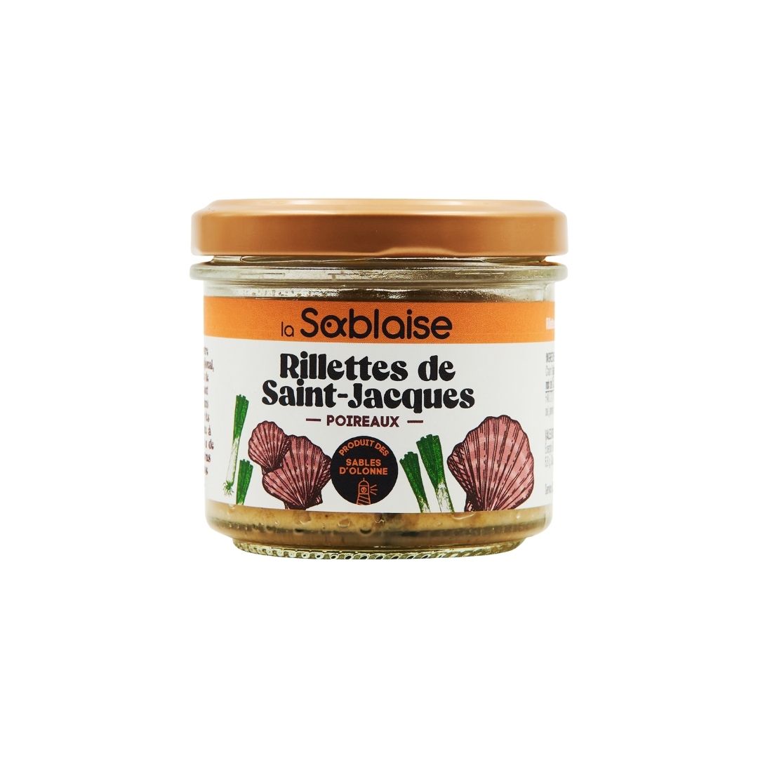 Rillette aus Jakobsmuscheln, Schellfisch und Porree