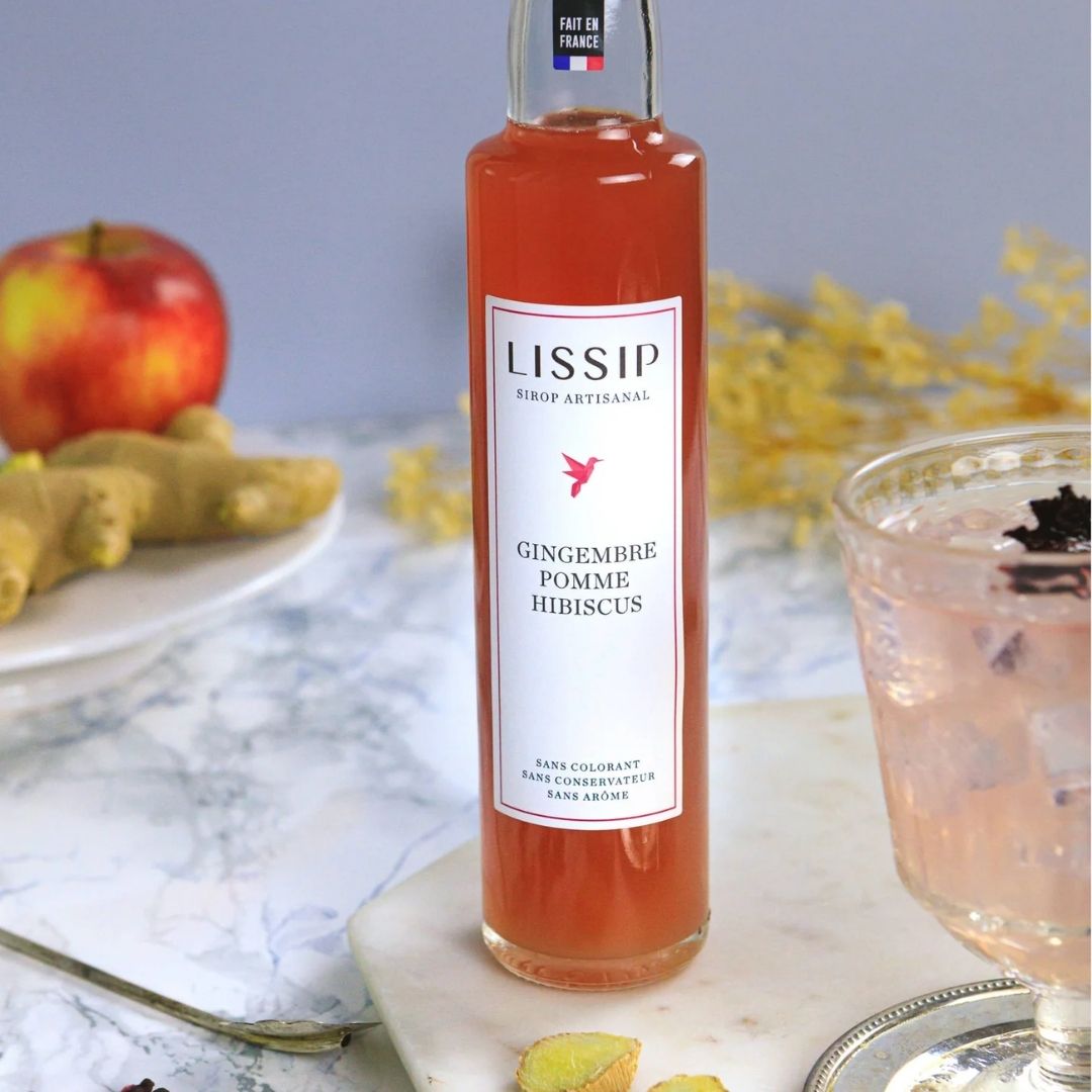 Ingwer-Sirup mit Apfel & Hibiskus