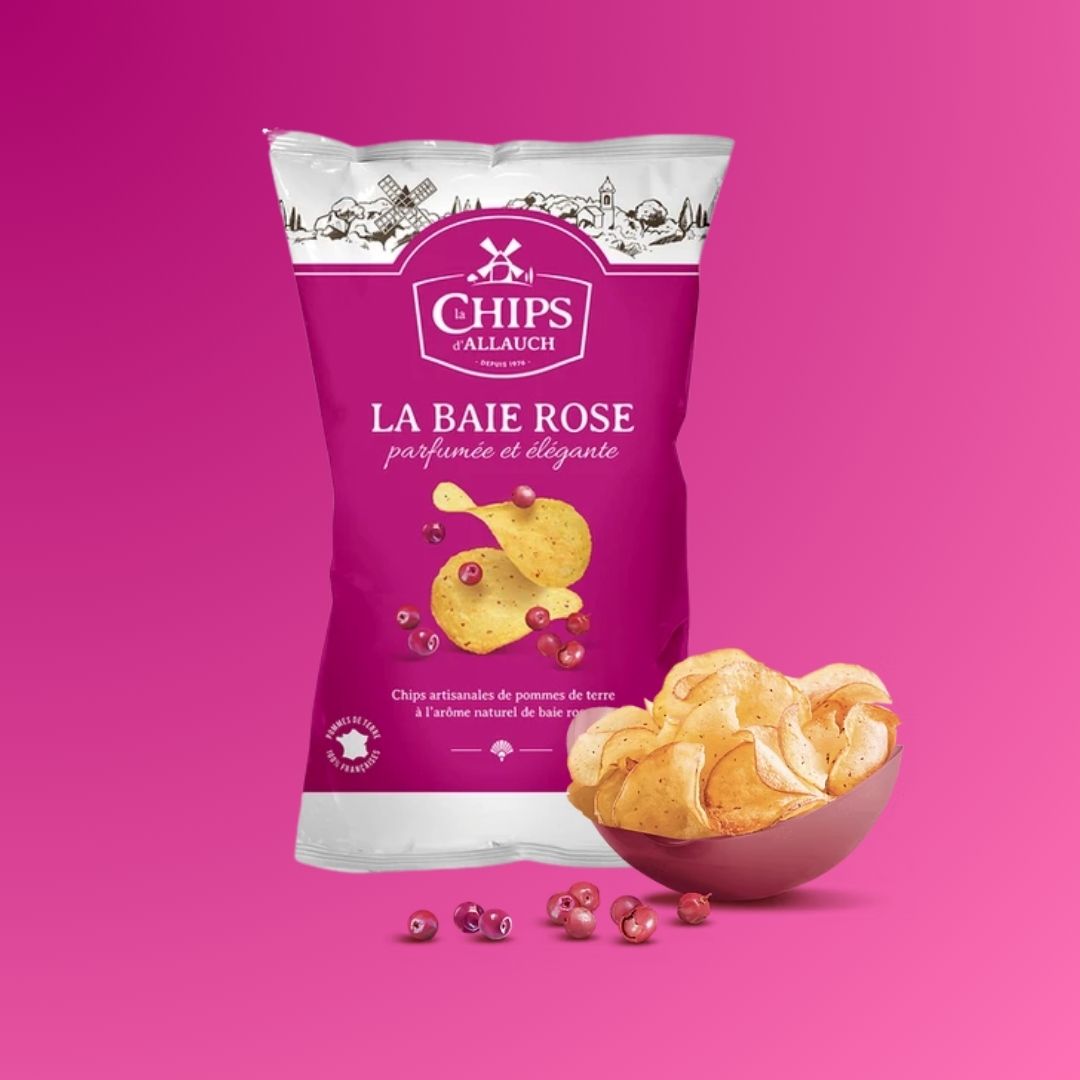 Chips mit rosa Beeren (la Baie Rose)