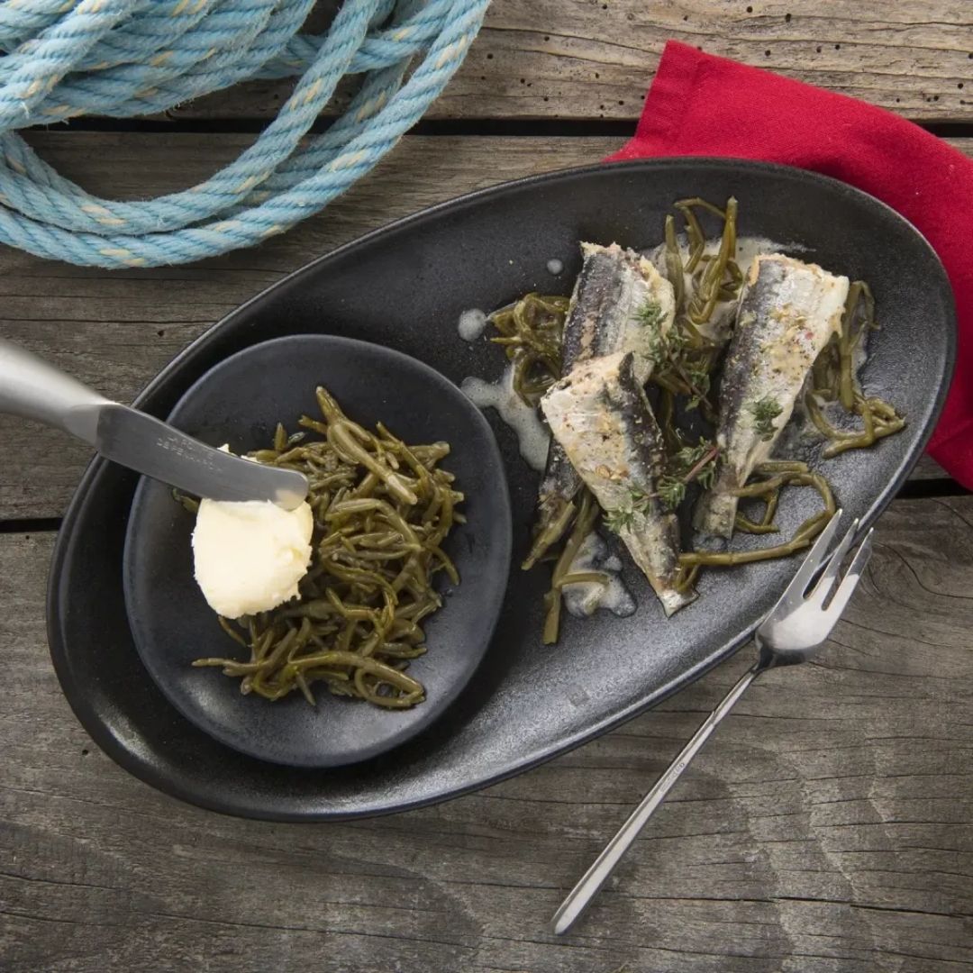 Bratsardinen mit Salicornes