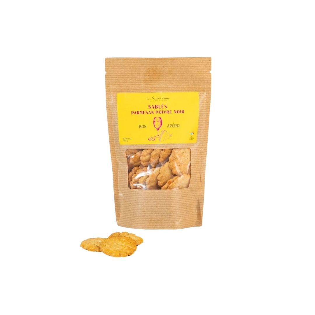 Salzige Sablés mit Parmesan AOP und Pfeffer