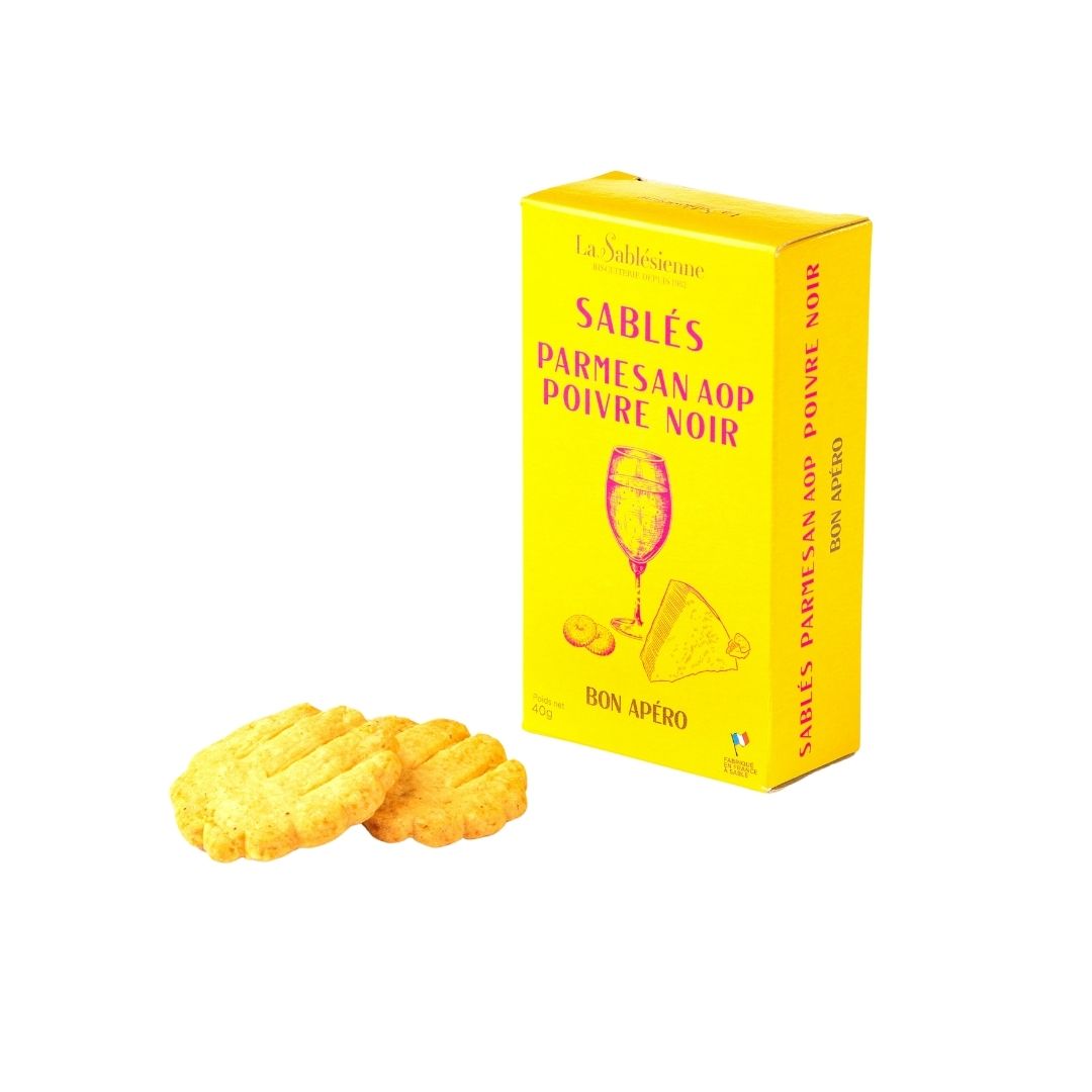 Salzige Sablés mit Parmesan AOP und Pfeffer