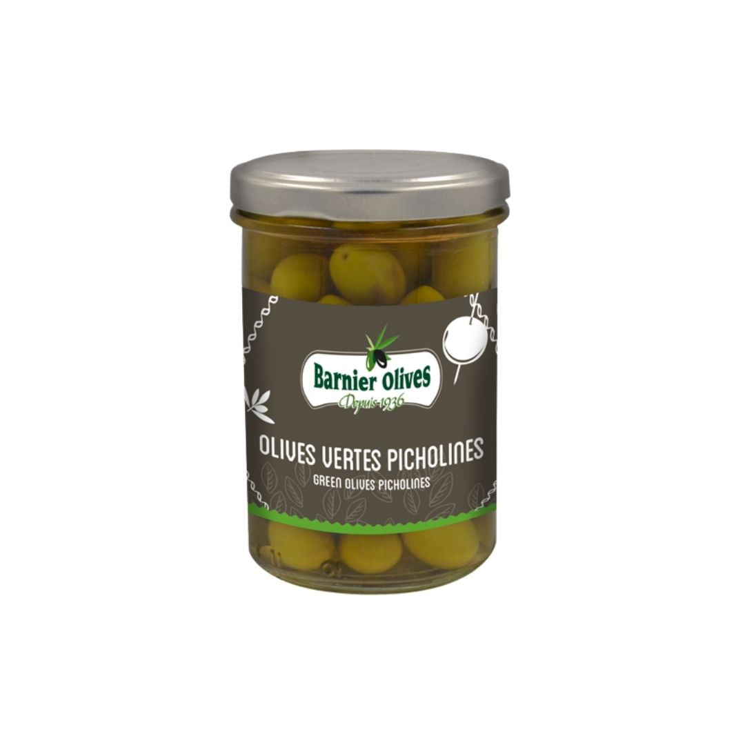 Grüne Picholine-Oliven