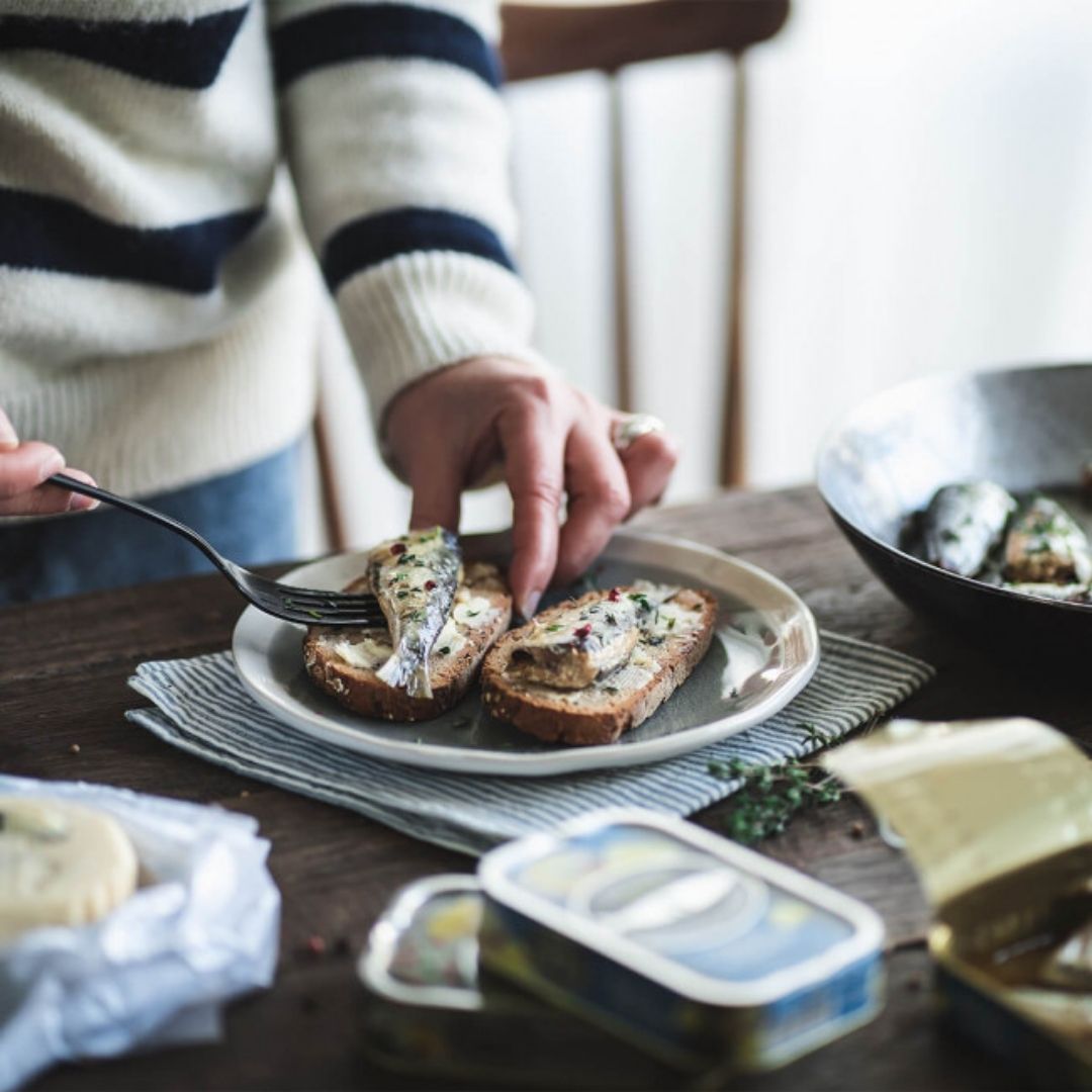 Sardinen mit Fassbutter zum Braten