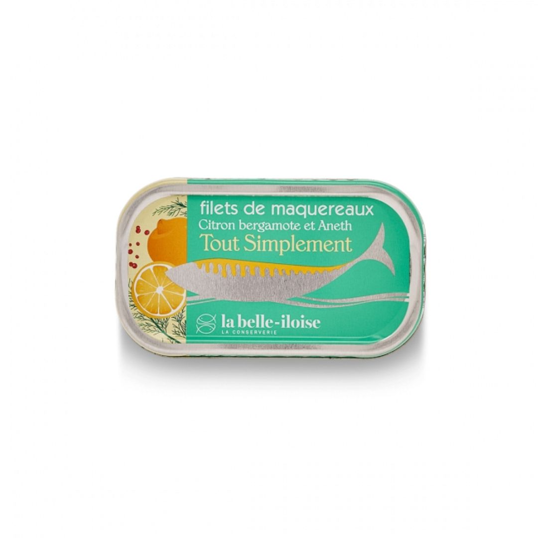 Makrelenfilet mit Zitrone, Bergamotte und Dill