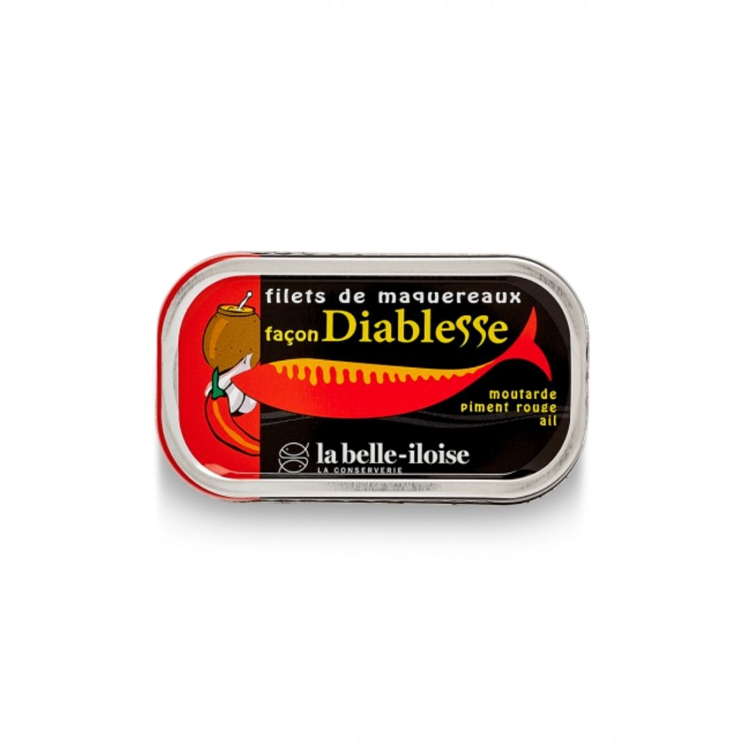 Makrelenfilet "Facon Diablesse" (Senf, Chili, Knoblauch)