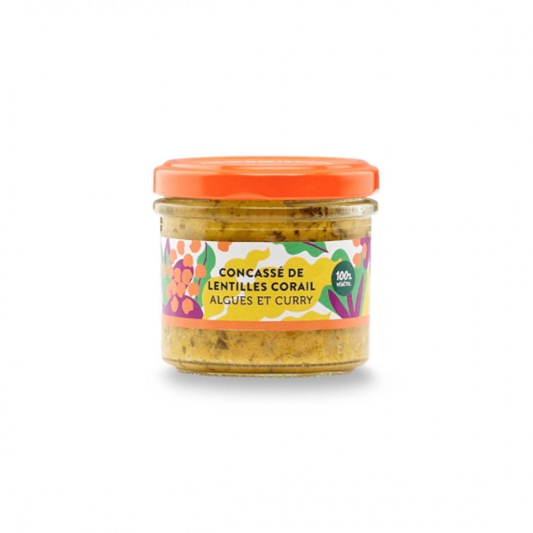Linsen-Concassé mit Algen und Curry