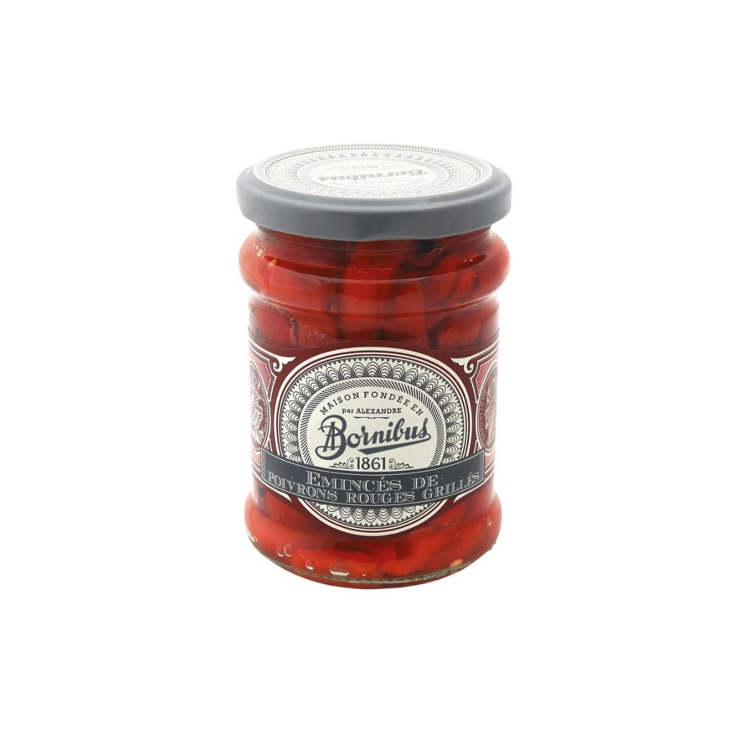 Gegrillte rote Paprikastreifen