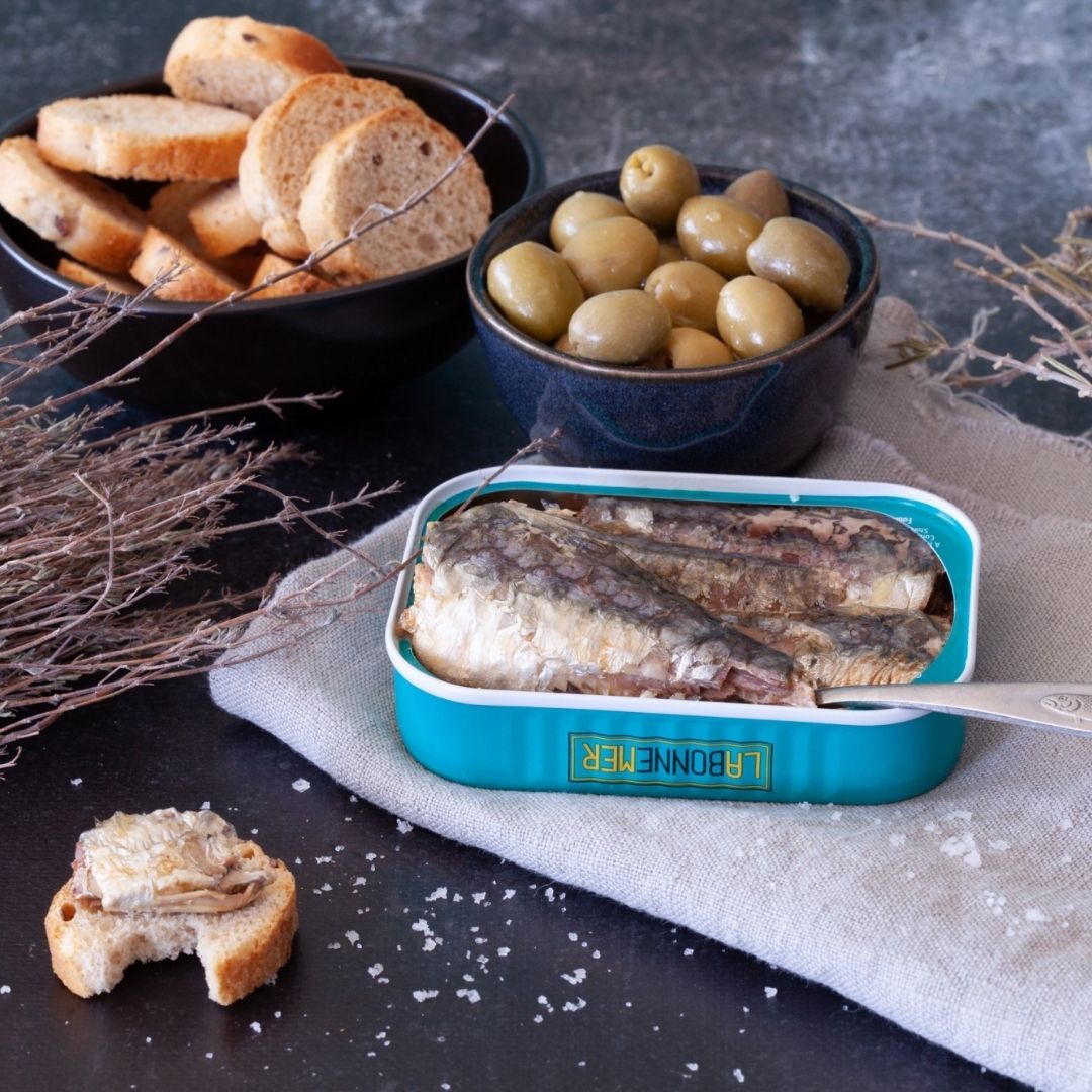Sardinen in Olivenöl mit Fleur de Sel