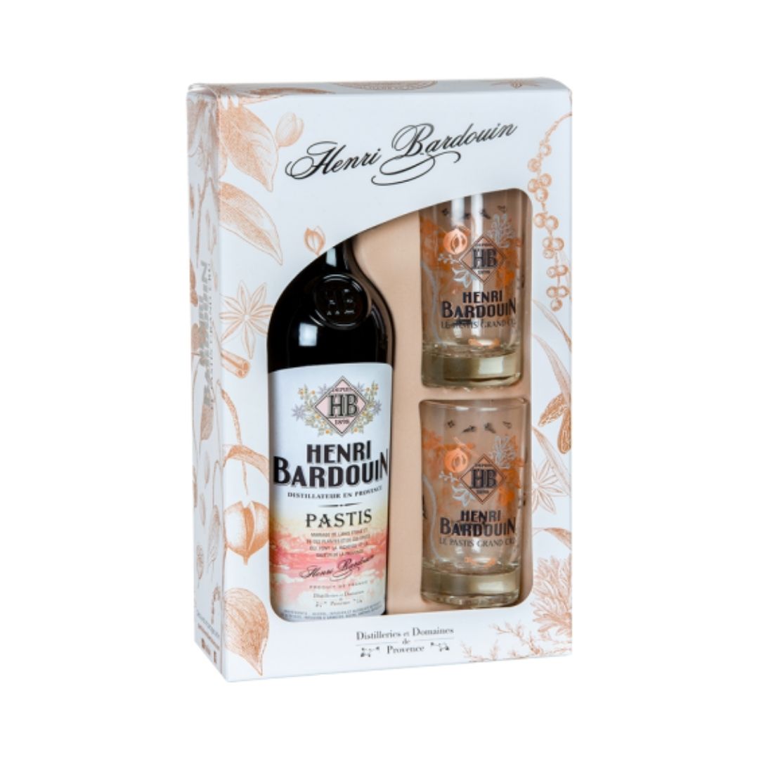 Geschenkset "Pastis Henri Bardouin" + 2 Gläser