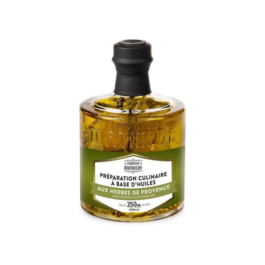 Kulinarische Zubereitung Öl mit Kräutern der Provence