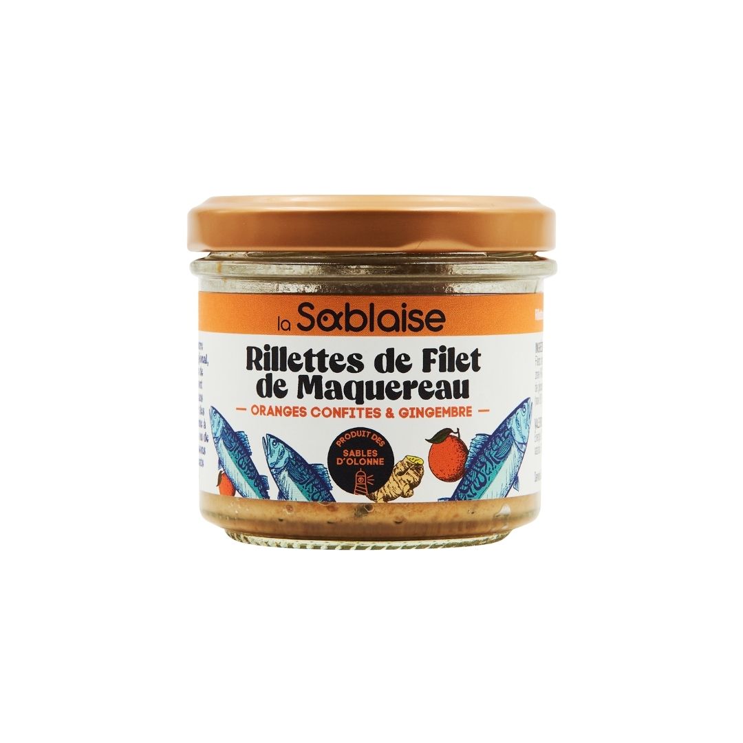 Makrelenrillette mit eingelegten Orangen und Ingwer