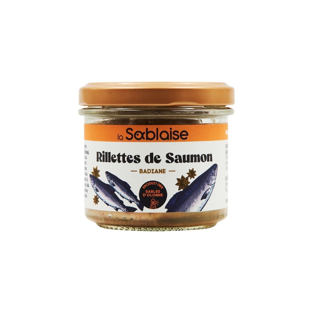 Rillette aus Lachs und geräuchertem Lachs mit Sternanis