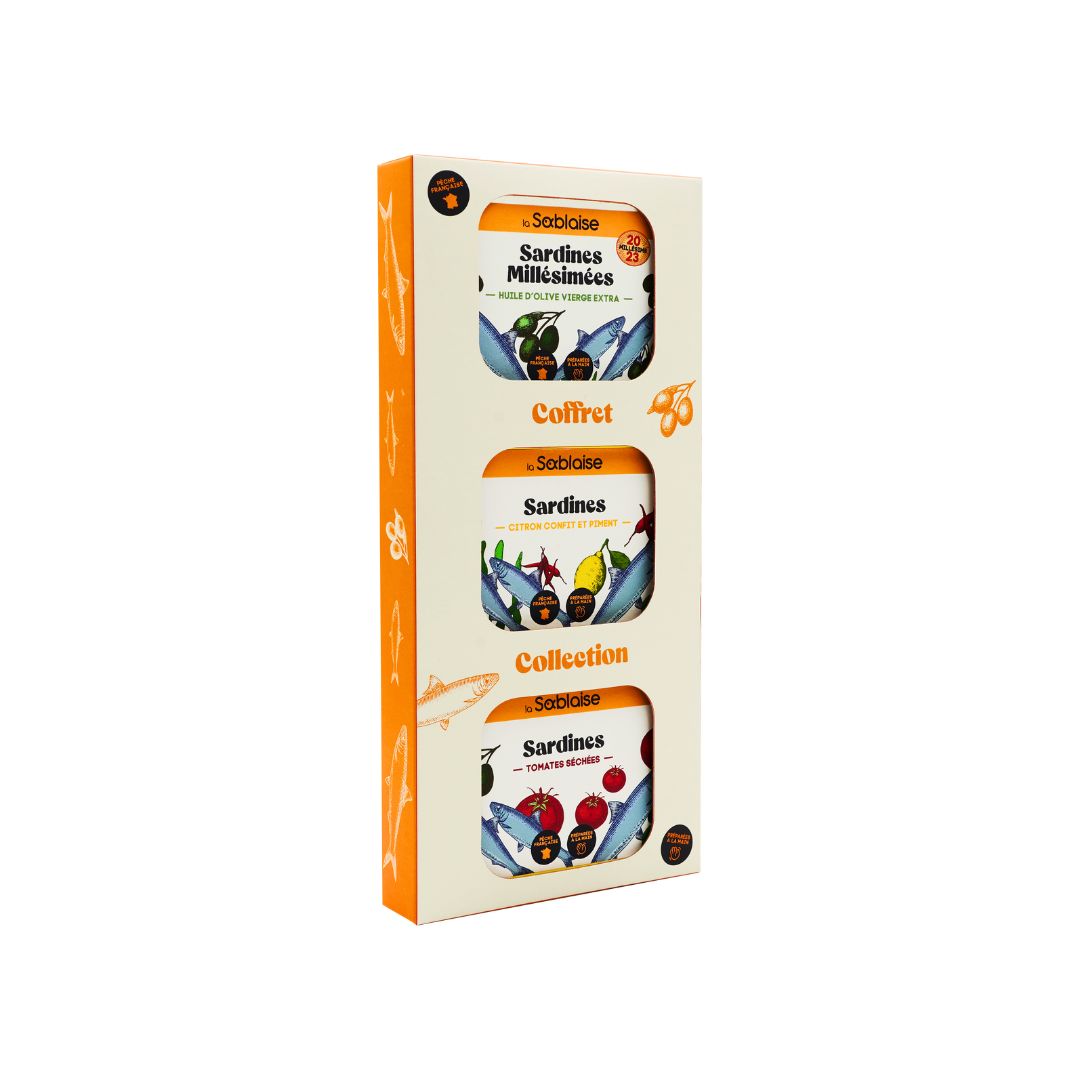 Geschenkset mit 3 Sardinendosen – 3x