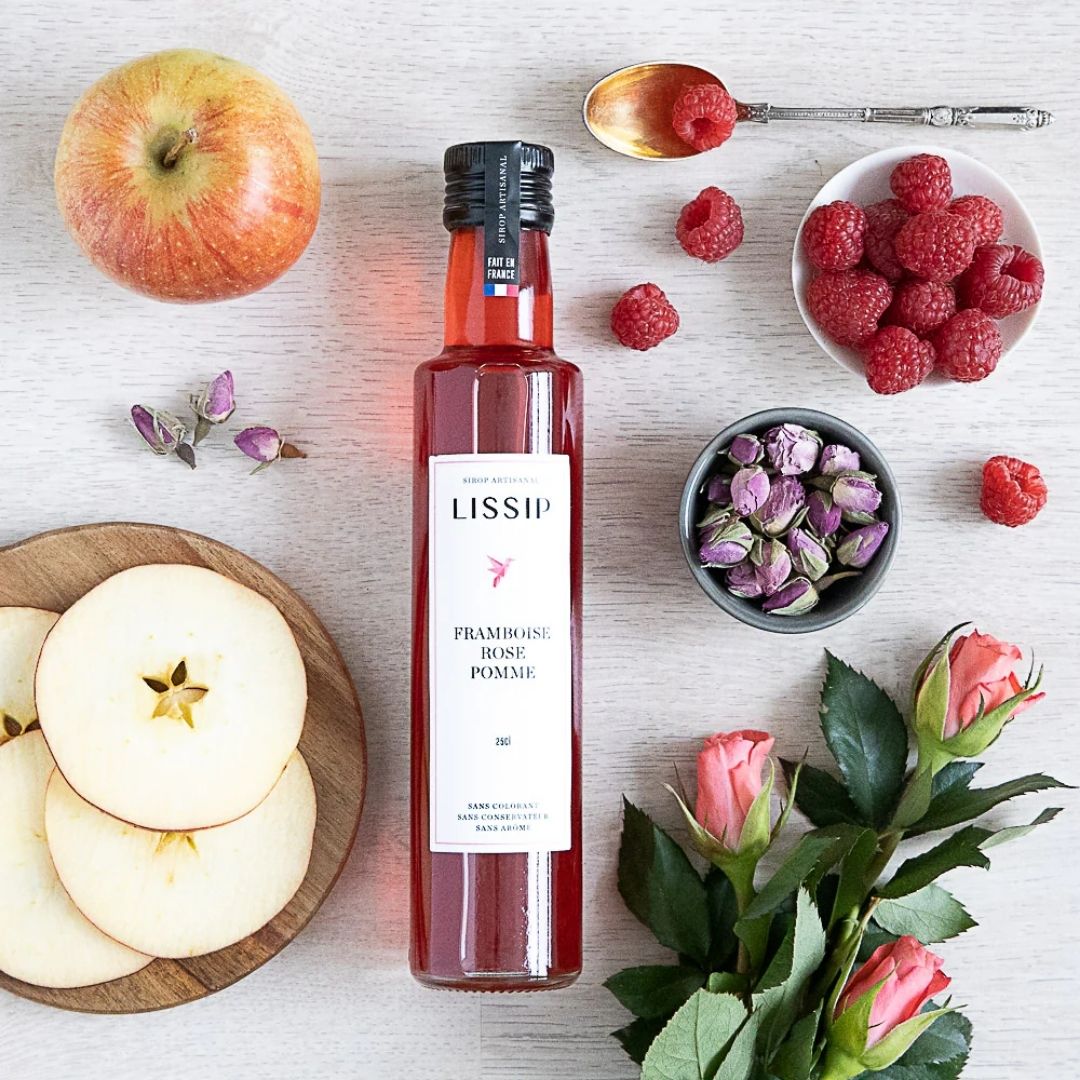 Himbeer-Sirup mit Rose & Apfel