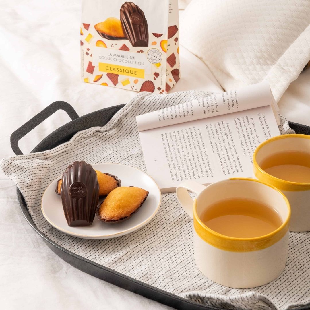 Madeleines mit Bitterschokolade