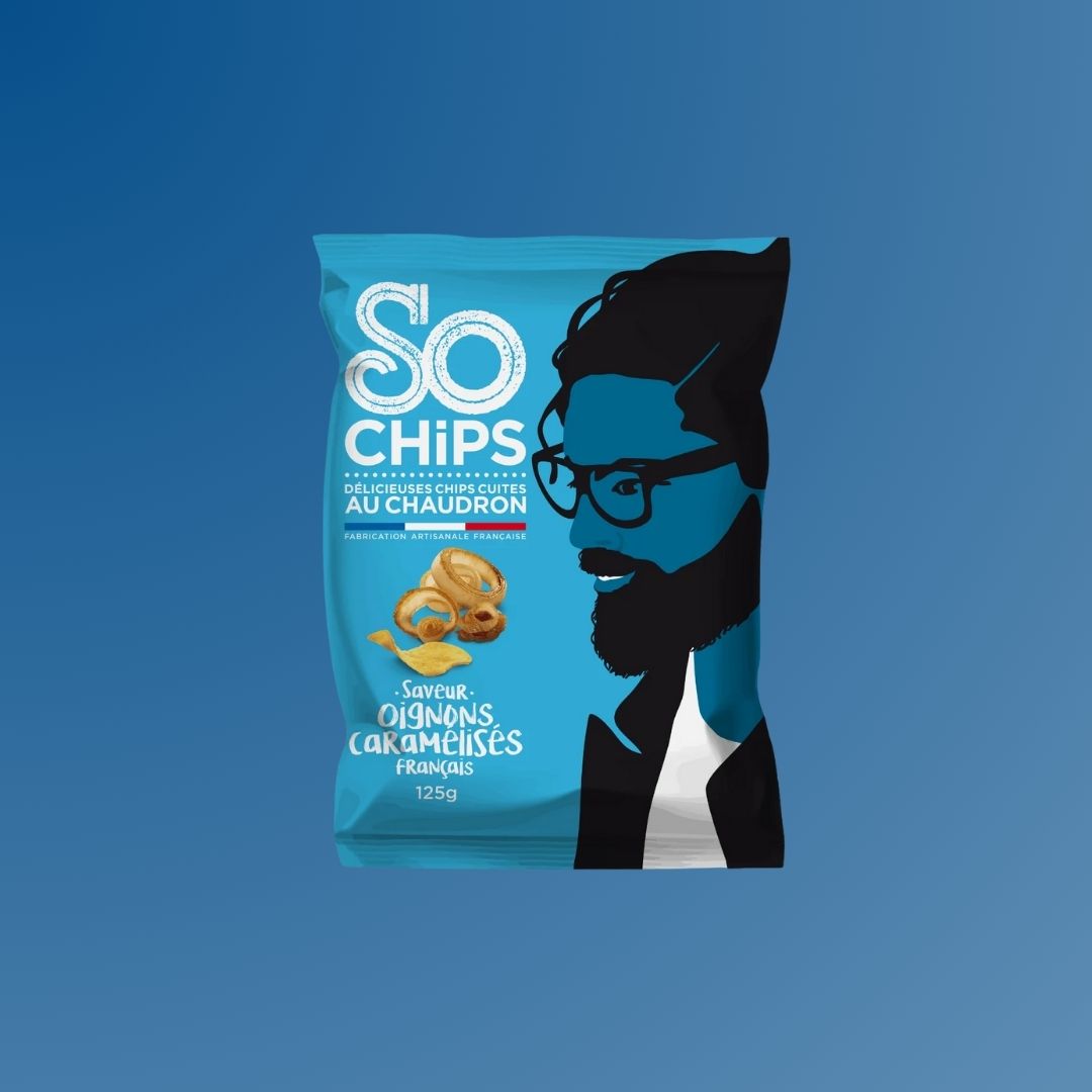 Chips mit karamellisierten Zwiebeln