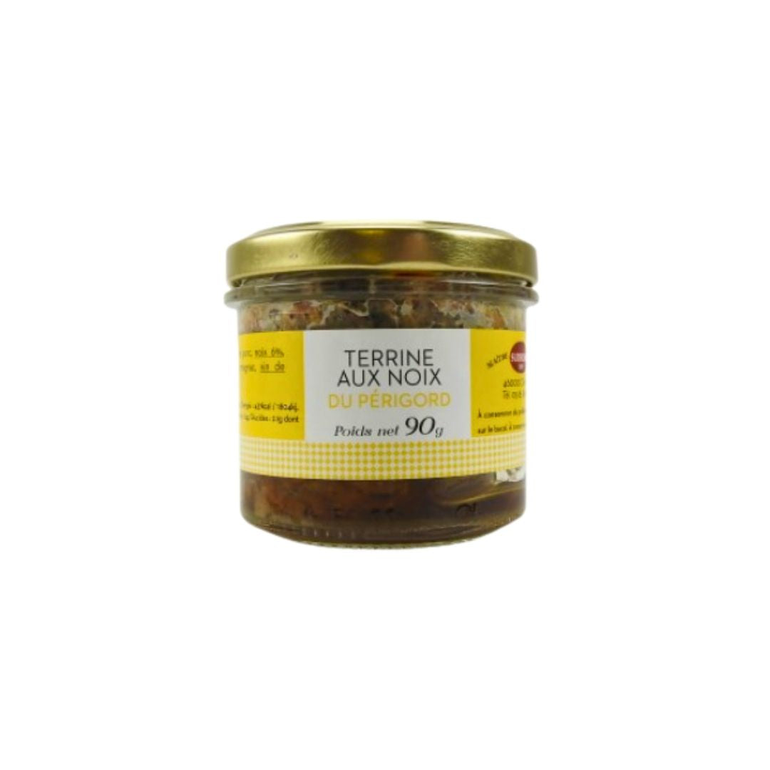 Schweineterrine mit Périgordnüssen – Glas
